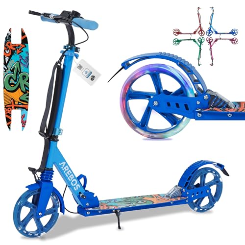 Arebos Trottinette Enfant Réglable avec Sangle