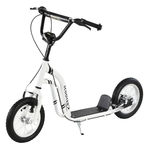 HOMCOM Trottinette Roues Pneumatiques 12 Pouce